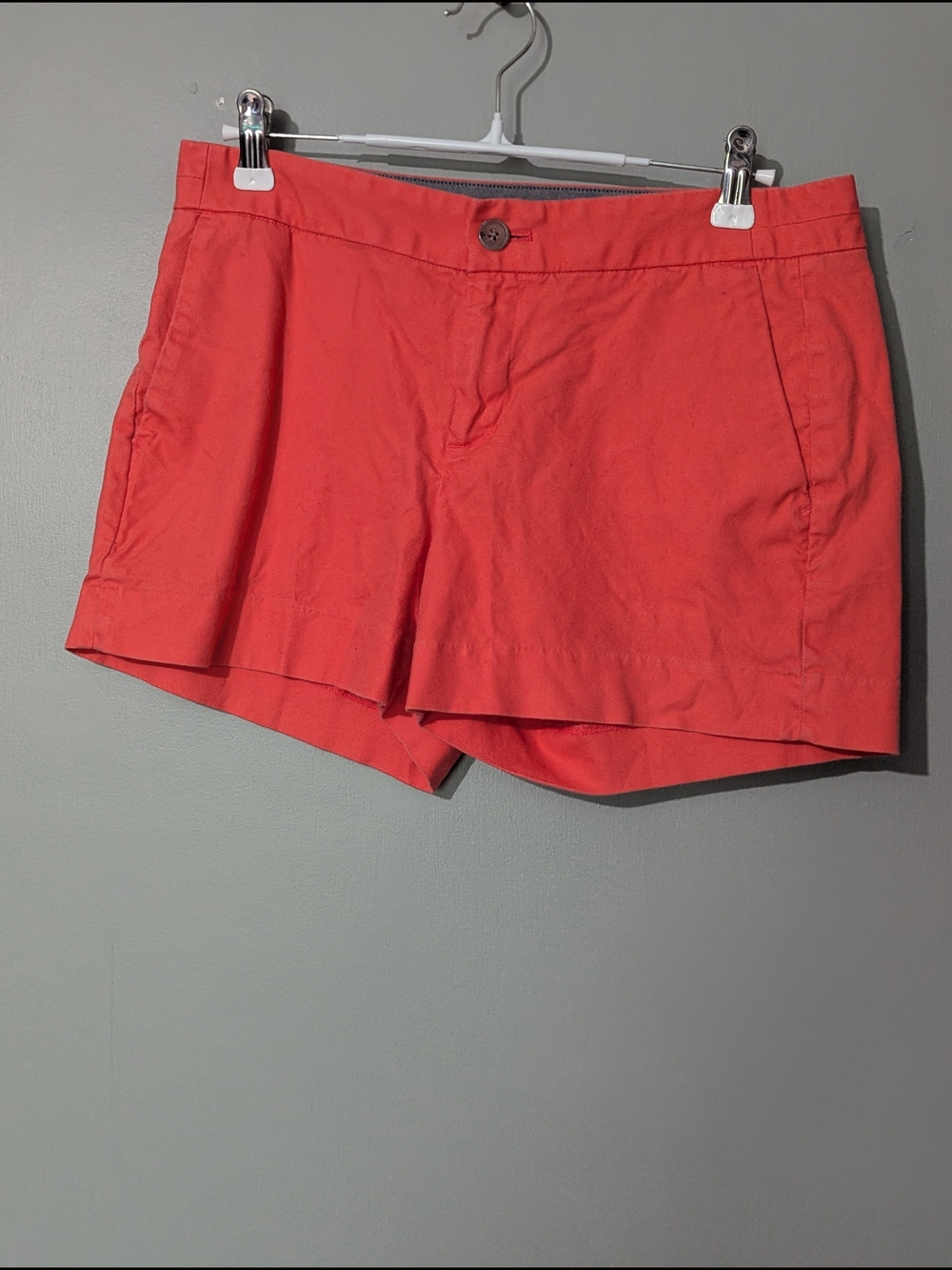 Banana Republic Hampton Fit Women’s Mid Rise Coral Casual Chino Shorts Coastal